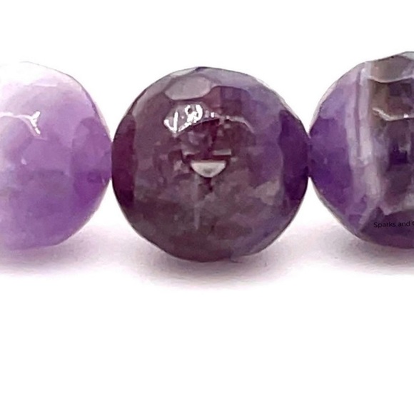 Sparkly Dog Teeth Amethyst Bracelet (6.5”, 7”, 7.5” sizes) - Picture 5 of 5